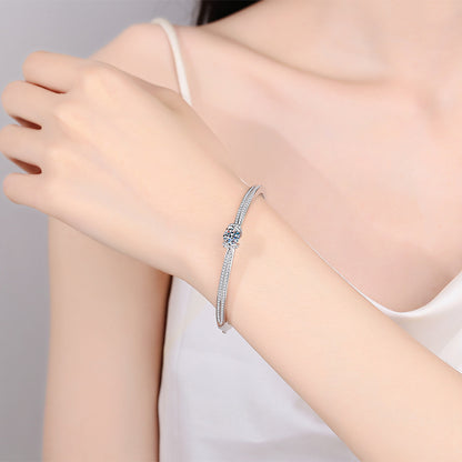Instagram Zodiac Botanical Bracelet 1.76ct Moissanite 46x56mm  925 Silver 5-Layer Rhodium