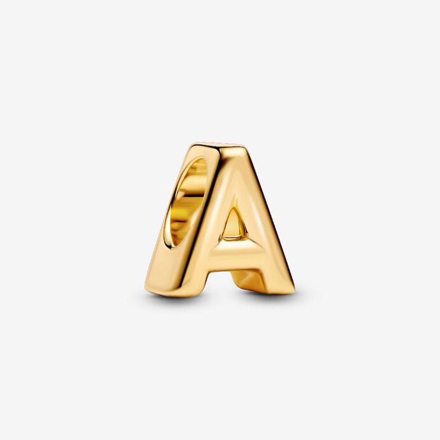 14K Gold Plated Letter A Charm
