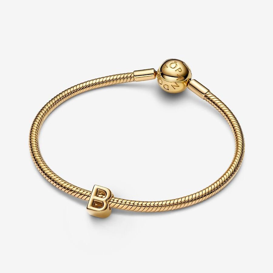 14K Gold Plated Letter B Charm