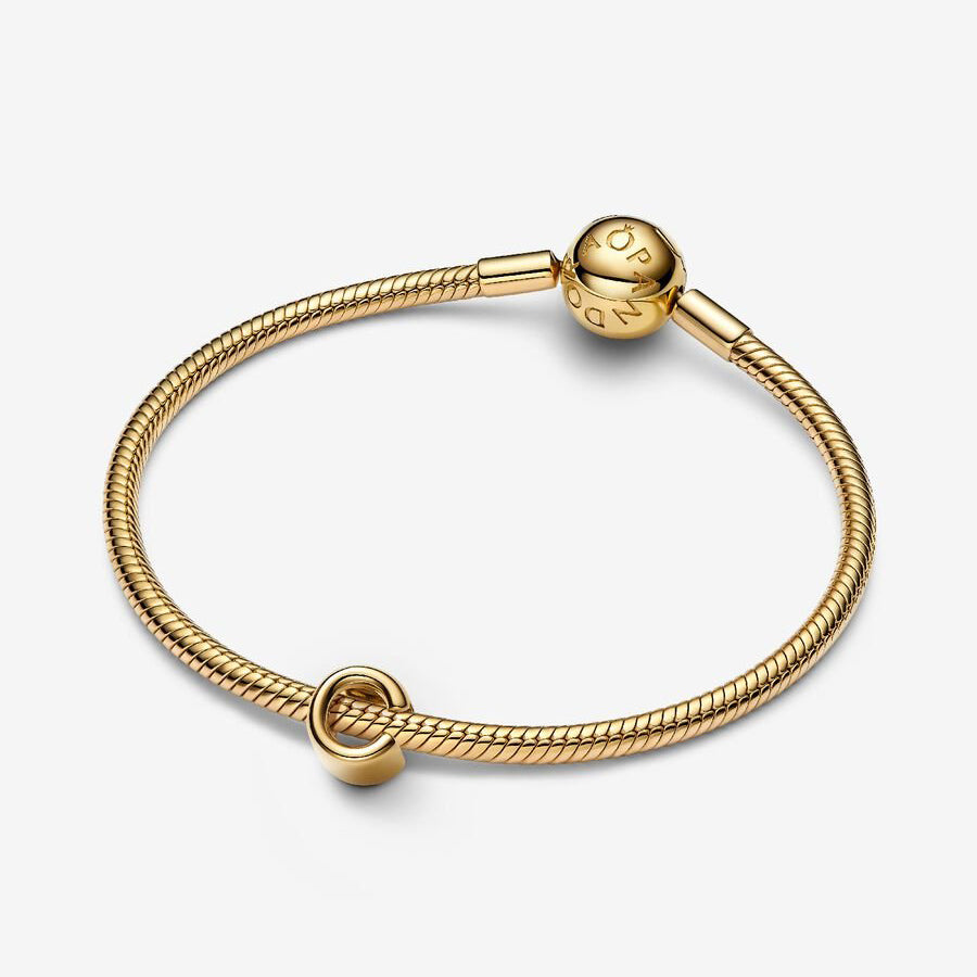 14K Gold Plated Letter C Charm