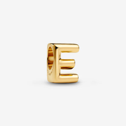 14K Gold Plated Letter E Charm