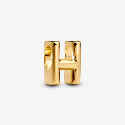14K Gold Plated Letter H Charm