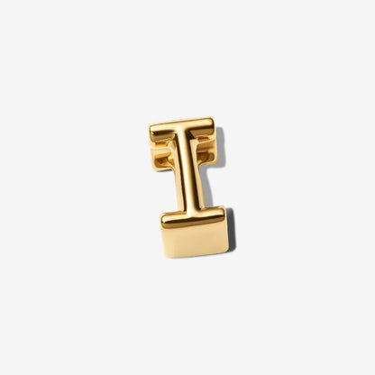 14K Gold Plated Letter I Charm