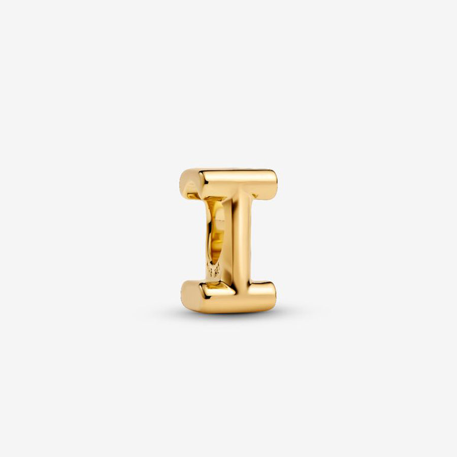14K Gold Plated Letter I Charm