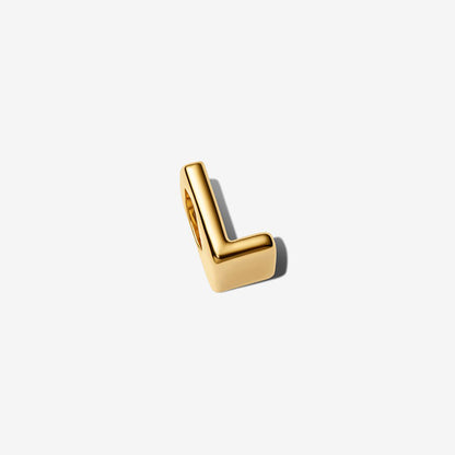 14K Gold Plated Letter L Charm