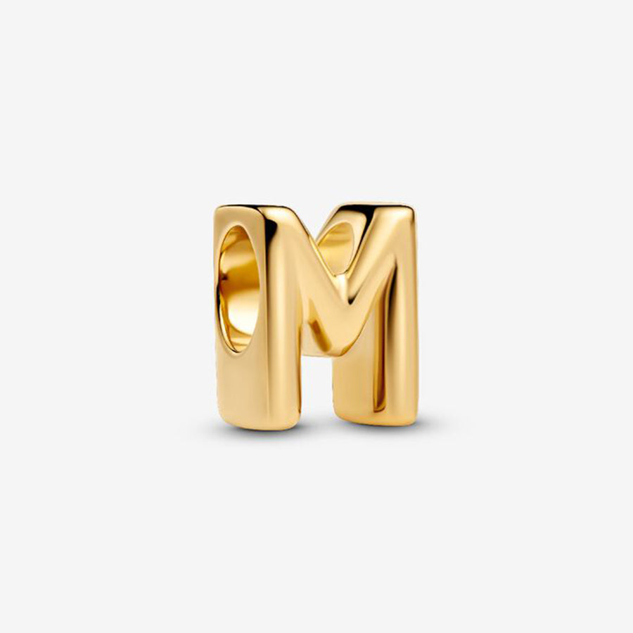 14K Gold Plated Letter M Charm