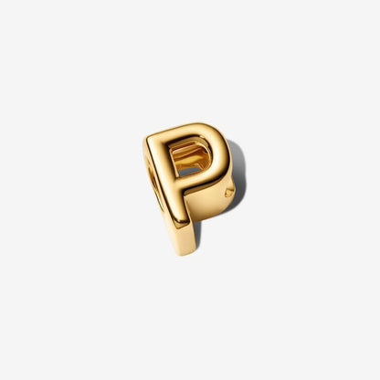 14K Gold Plated Letter P Charm