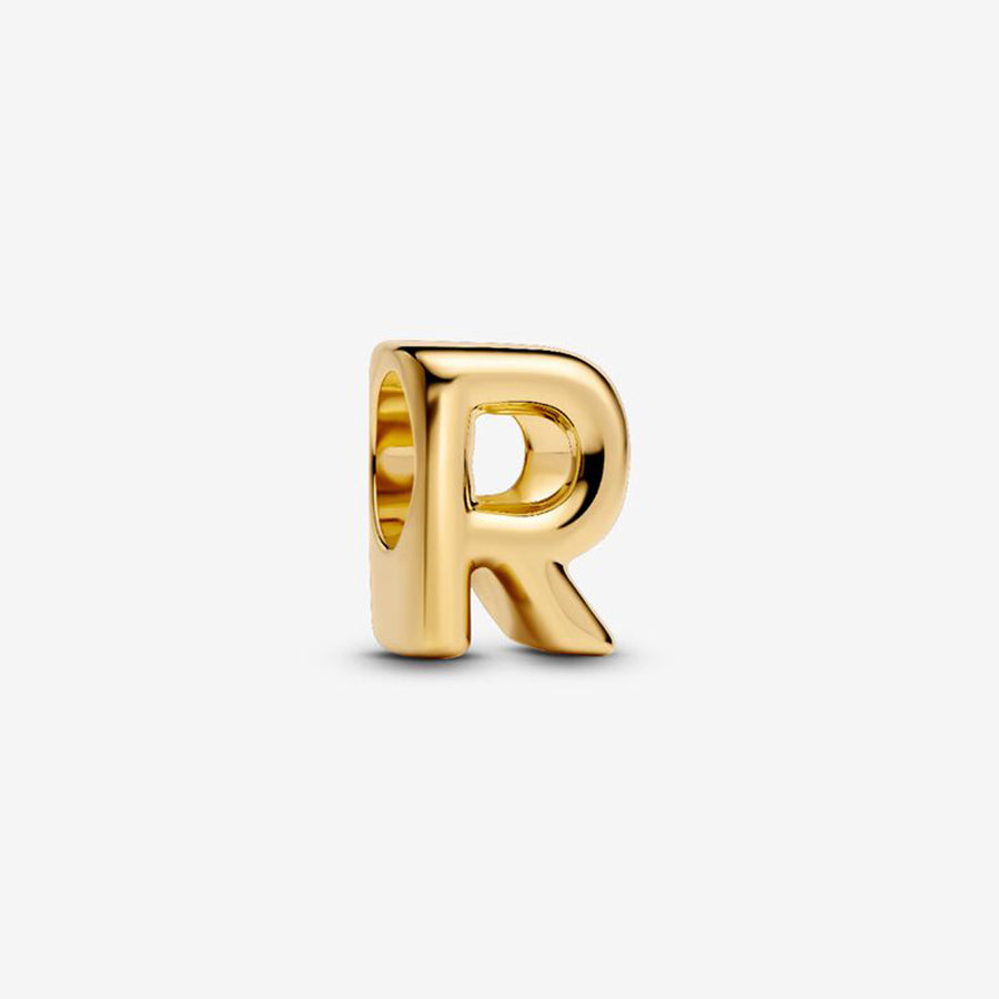 14K Gold Plated Letter R Charm