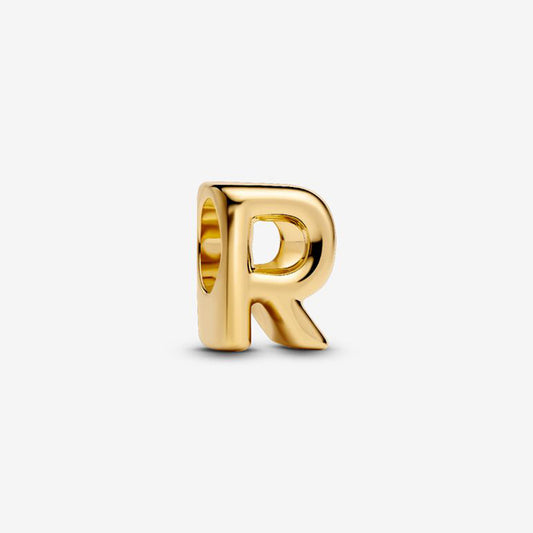 14K Gold Plated Letter R Charm