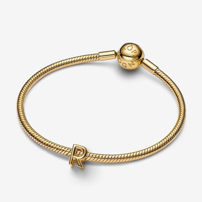 14K Gold Plated Letter R Charm