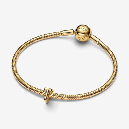 14K Gold Plated Letter T Charm