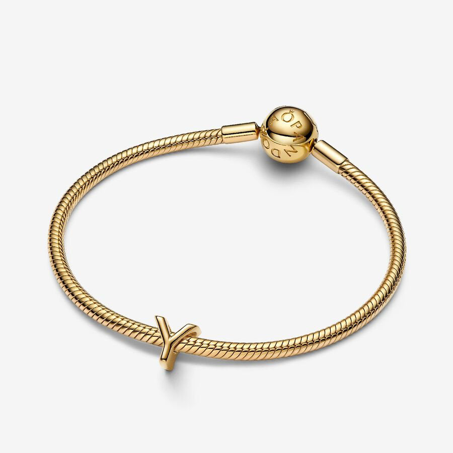 14K Gold Plated Letter Y Charm