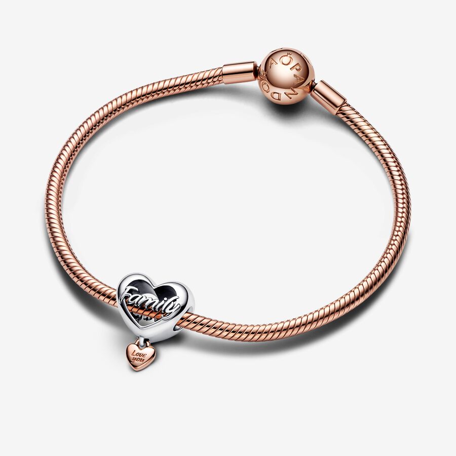 Love You Family Heart Charm