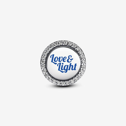 Blue Enamel Menorah Charm