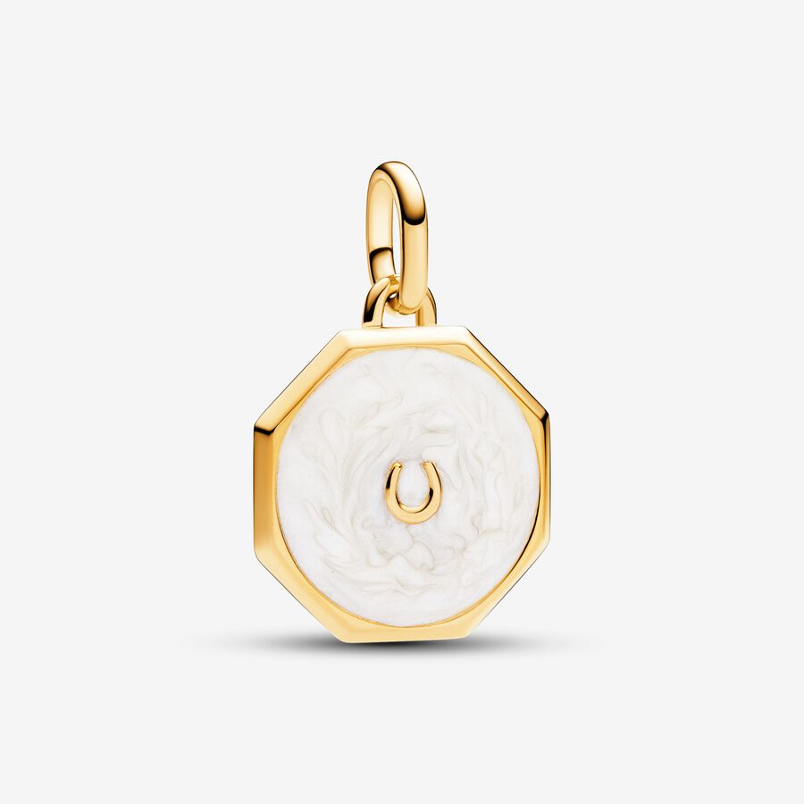 Lucky Horseshoe Medallion Charm