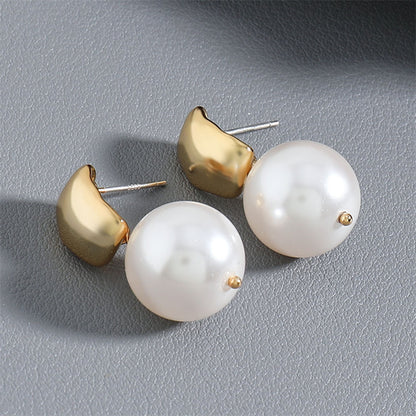 Luxury Geometric Glass Bead Drop Earrings in Genuine Gold Plating