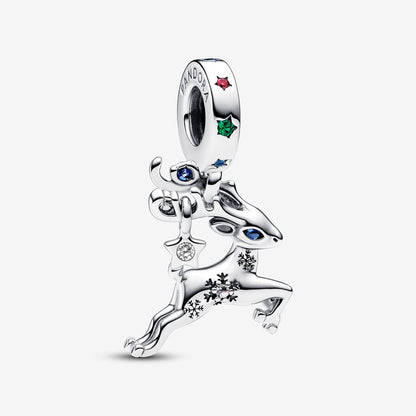 Magical Christmas Reindeer Dangle Charm
