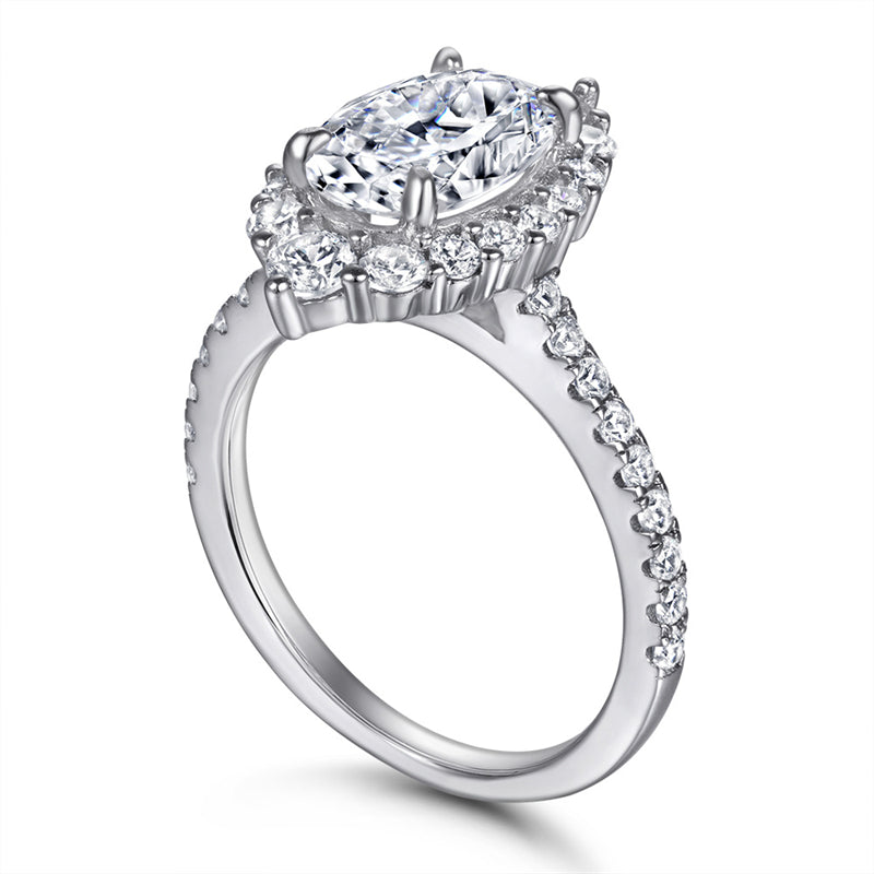 Marquise-Cut Zirconia 925 Silver Ring - Dazzling European-Style Statement Piece