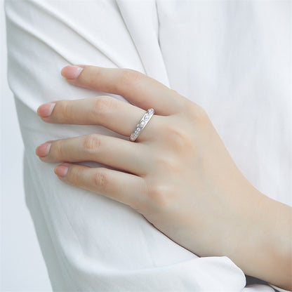 Marquise-Cut Zirconia 925 Silver Ring - Elegant European-Style Band