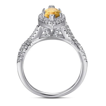 Marquise Cut 1-Carat Zircon Ring - 925 Sterling Silver Solitaire Statement Jewelry for Women