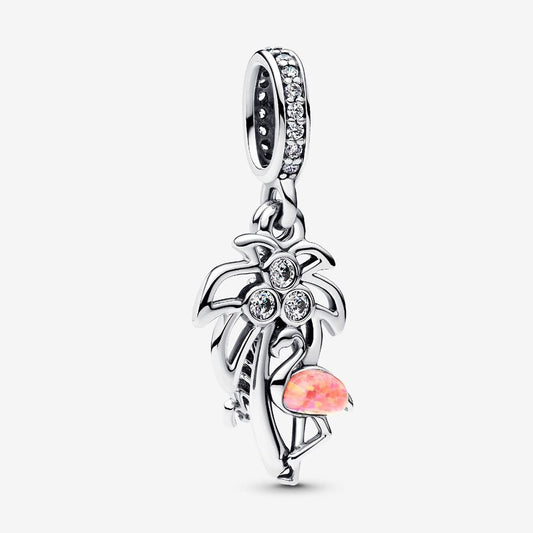 Palm Tree Flamingo Miami Charm