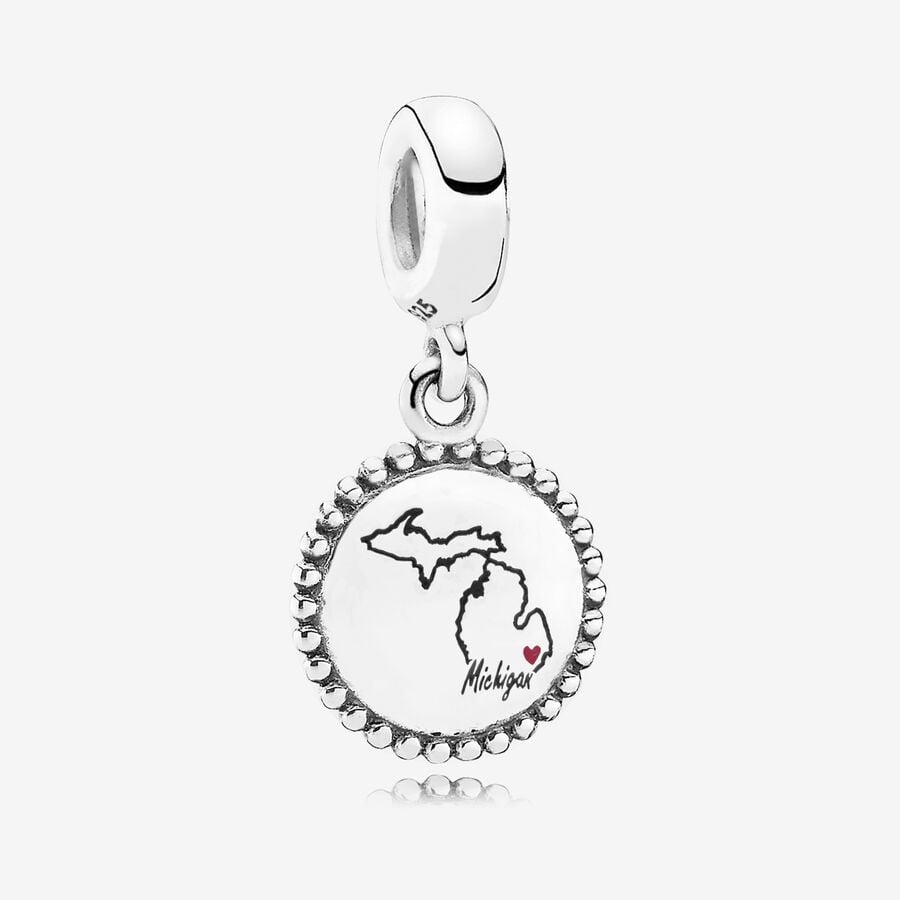 Michigan State Heart Dangle Charm
