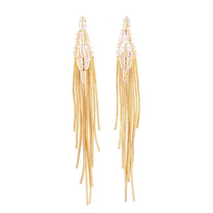 Minimalist Geometric Line Drop Earrings - Gold & Silver Plated Brass