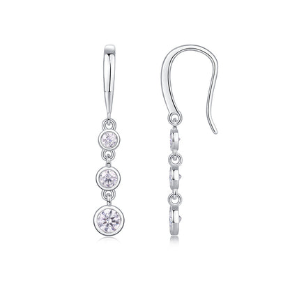 Minimalist Geometric Moissanite Earrings for Everyday Wear