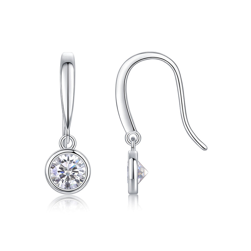 Minimalist Geometric Moissanite Earrings for Everyday Wear