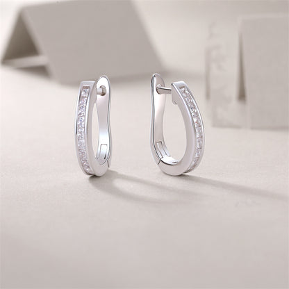 Minimalist Geometric Moissanite Earrings for Everyday Wear