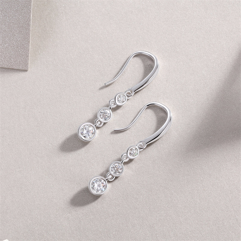 Minimalist Geometric Moissanite Earrings for Everyday Wear