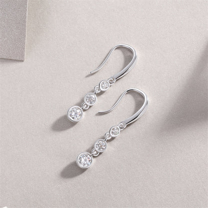 Minimalist Geometric Moissanite Earrings for Everyday Wear