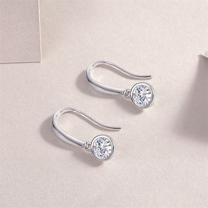 Minimalist Geometric Moissanite Earrings for Everyday Wear