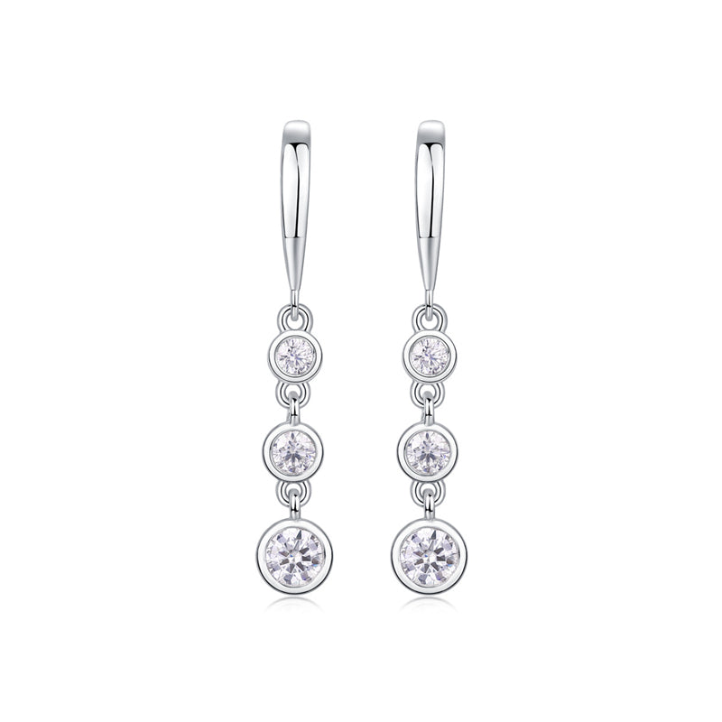 Minimalist Geometric Moissanite Earrings for Everyday Wear