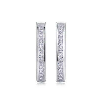 Minimalist Geometric Moissanite Earrings for Everyday Wear