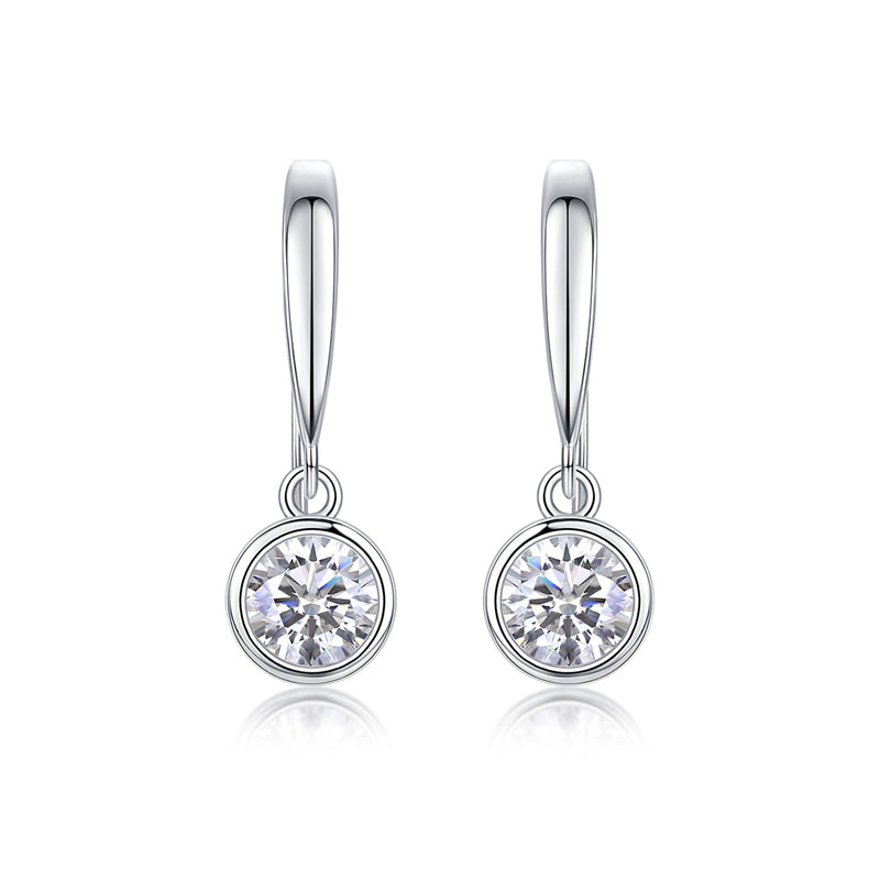 Minimalist Geometric Moissanite Earrings for Everyday Wear