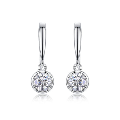 Minimalist Geometric Moissanite Earrings for Everyday Wear