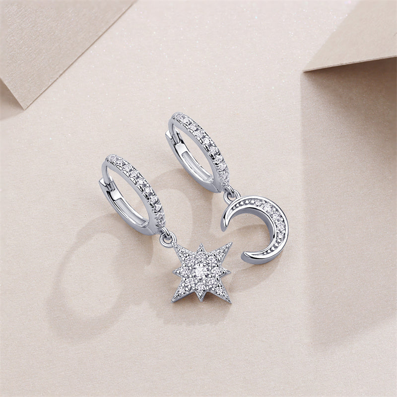 Minimalist Geometric Moissanite Earrings for Women