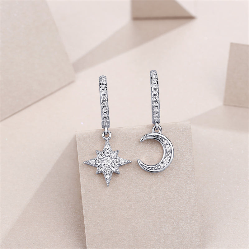 Minimalist Geometric Moissanite Earrings for Women