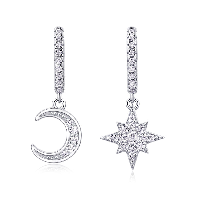 Minimalist Geometric Moissanite Earrings for Women