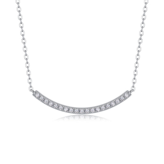 Minimalist Geometric Pendant Necklace with Moissanite for Women