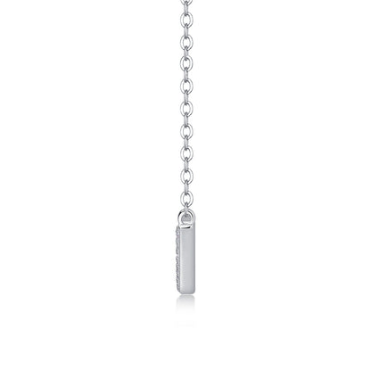 Minimalist Geometric Pendant Necklace with Moissanite for Women