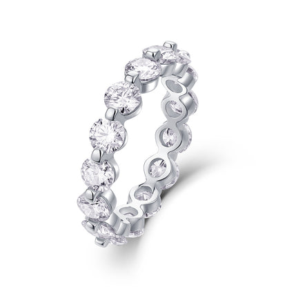 Minimalist Geometric Silver Ring for OL Fashion