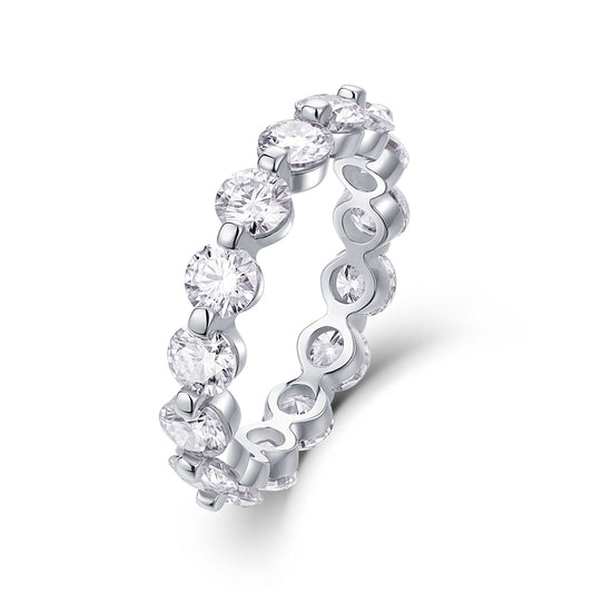 Minimalist Geometric Silver Ring for OL Fashion