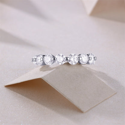 Minimalist Geometric Silver Ring for OL Fashion