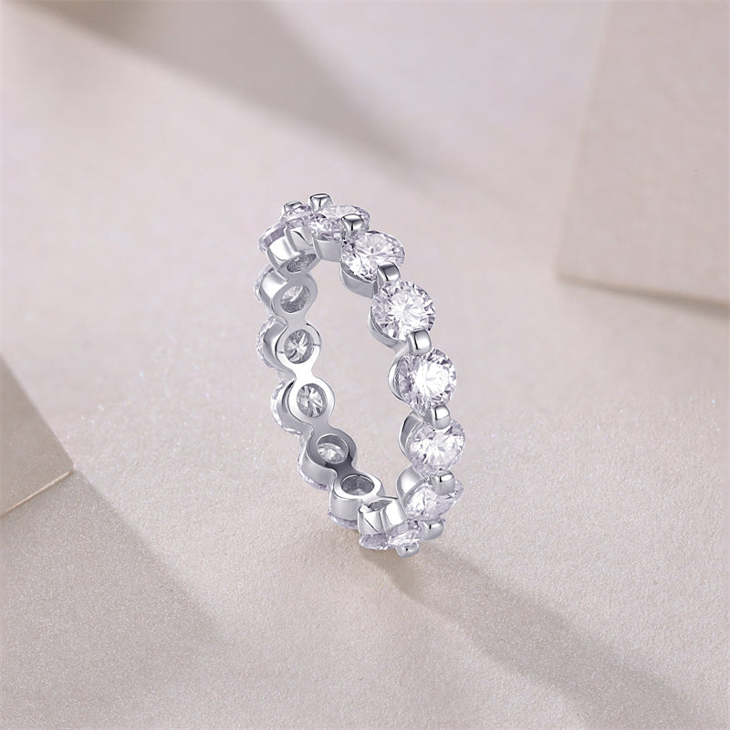 Minimalist Geometric Silver Ring for OL Fashion