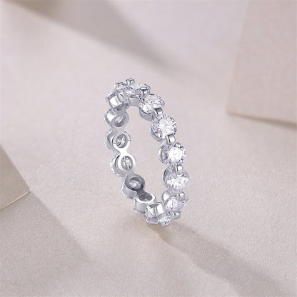 Minimalist Geometric Silver Ring for OL Fashion