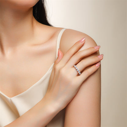 Minimalist Geometric Silver Ring for OL Fashion