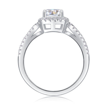 Minimalist Geometric Silver Ring for OL Fashion
