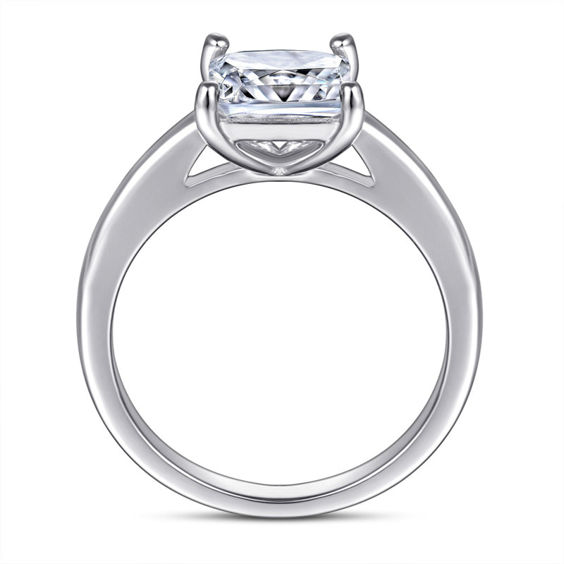 Minimalist Square Zircon  Ring - 925 Sterling Silver Dainty Geometric Ring for Women
